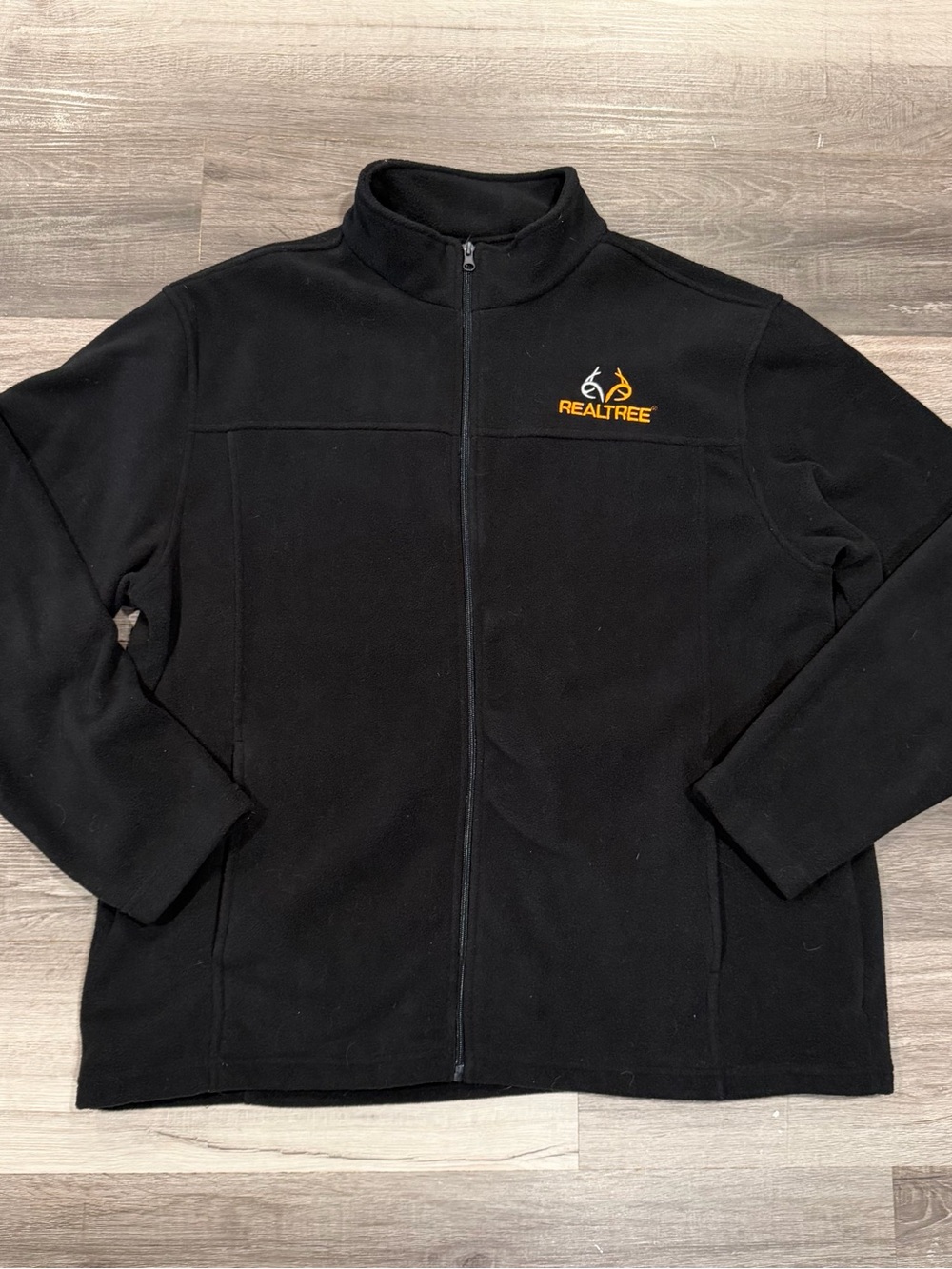 Realtree Men's Black Fleece Full Zip Jacket Outdoors Hunting Size XL